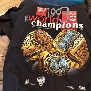 Vintage 1993 Chicago bulls world championship t shirt